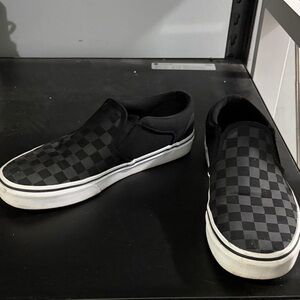 Vans Black Checkered Slip-On Sneakers